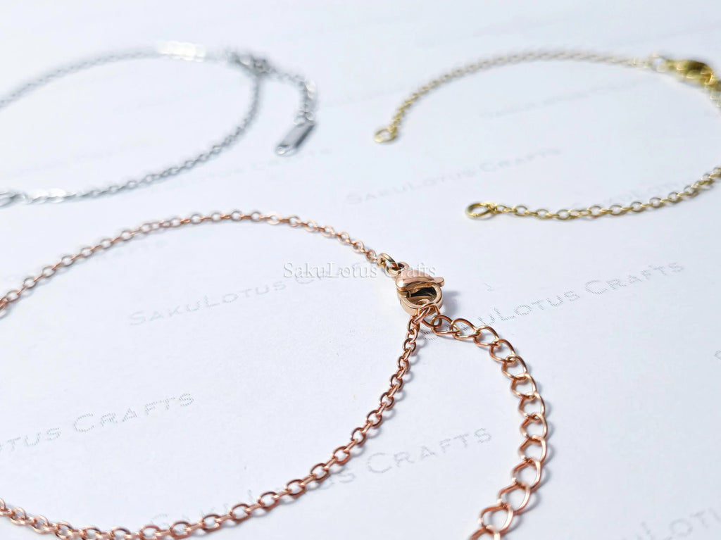 Open Front Bracelet • Silver Gold Rose Gold Stainless Steel • 6" + 2" Extender • Attach Your Own Charm or Bar