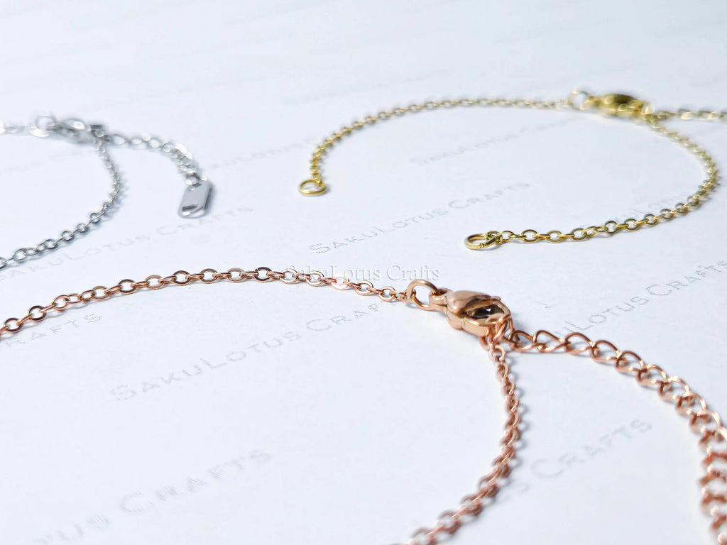 Open Front Bracelet • Silver Gold Rose Gold Stainless Steel • 6" + 2" Extender • Attach Your Own Charm or Bar