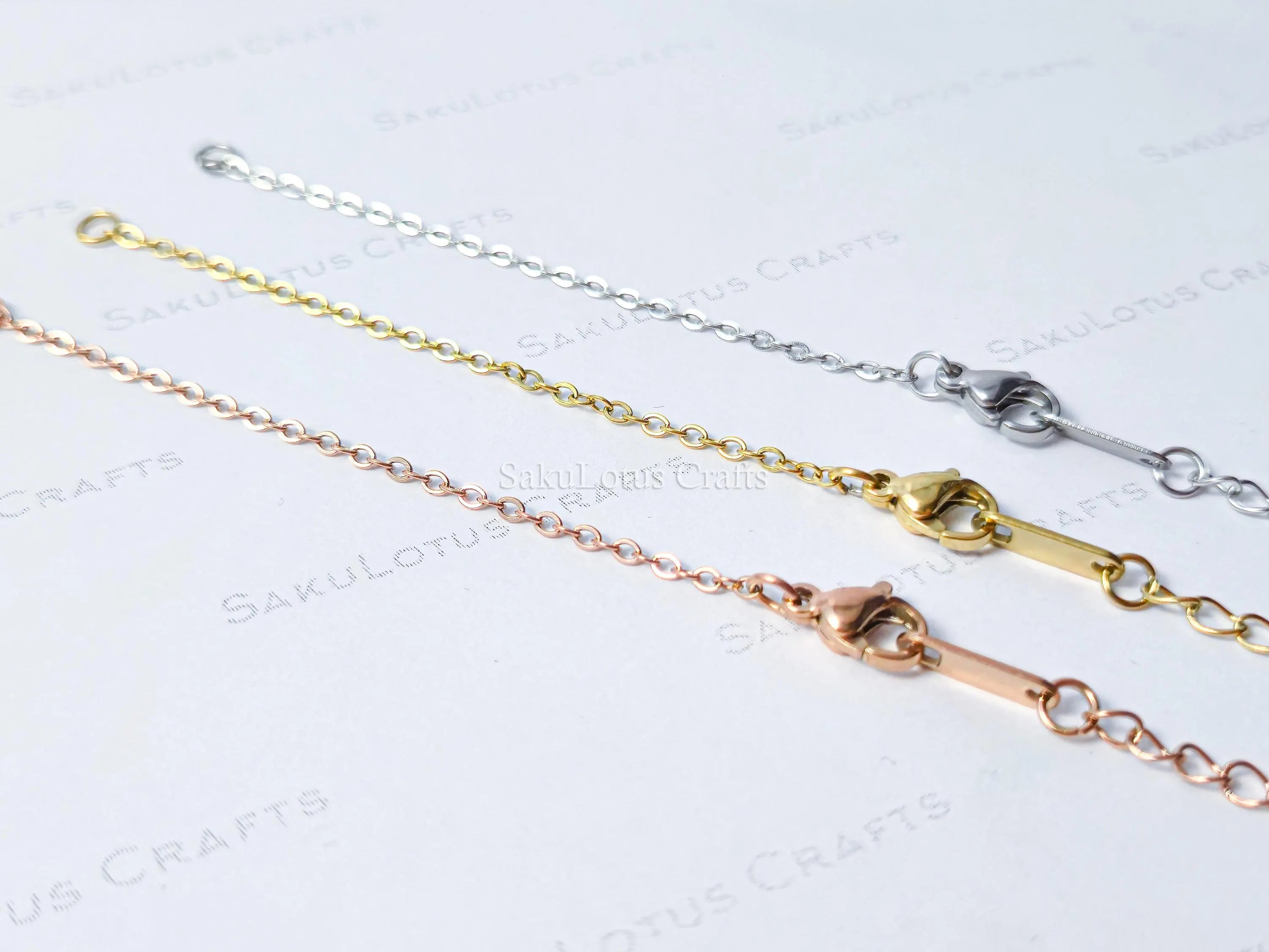 Open Front Bracelet • Silver Gold Rose Gold Stainless Steel • 6" + 2" Extender • Attach Your Own Charm or Bar