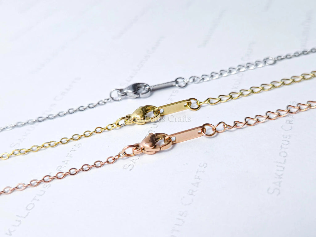Open Front Bracelet • Silver Gold Rose Gold Stainless Steel • 6" + 2" Extender • Attach Your Own Charm or Bar