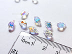 Authentic Swarovski 6007 Briolette Drops • 9x5mm Clear Crystal AB • Faceted Pendant Charms • Jewelry Making Supplies