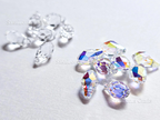 Authentic Swarovski 6007 Briolette Drops • 9x5mm Clear Crystal AB • Faceted Pendant Charms • Jewelry Making Supplies