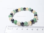 Natural Citrine, Hematite & Green Aventurine Bracelet • 8mm Round Beads • Stretch Fit 7"–7.5" • Minimal Everyday Style
