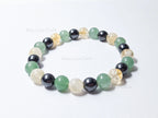 Natural Citrine, Hematite & Green Aventurine Bracelet • 8mm Round Beads • Stretch Fit 7"–7.5" • Minimal Everyday Style
