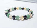 Natural Citrine, Hematite & Green Aventurine Bracelet • 8mm Round Beads • Stretch Fit 7"–7.5" • Minimal Everyday Style
