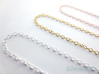 14-20" Solid 925 Sterling Silver Oval Cable Chain Necklace • 1.7x2.2mm + 1" Extender • Lobster Clasp • Silver Gold Rose