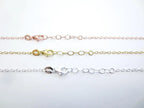 14-20" Solid 925 Sterling Silver Oval Cable Chain Necklace • 1.7x2.2mm + 1" Extender • Lobster Clasp • Silver Gold Rose