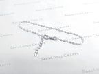 Solid 925 Sterling Silver Cable Chain Necklace or Bracelet • 1.6x2.1mm • 1" Extender • Italy Stamped