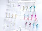 925 Sterling Silver Cascading Crystal Vine Earrings • Multicolor Gradient Swarovski Dangle • 5–7cm Sparkling Jewelry • 1127 Designs