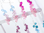925 Sterling Silver Cascading Crystal Vine Earrings • Multicolor Gradient Swarovski Dangle • 5–7cm Sparkling Jewelry • 1127 Designs