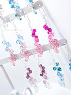 925 Sterling Silver Cascading Crystal Vine Earrings • Multicolor Gradient Swarovski Dangle • 5–7cm Sparkling Jewelry • 1127 Designs