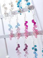 925 Sterling Silver Cascading Crystal Vine Earrings • Multicolor Gradient Swarovski Dangle • 5–7cm Sparkling Jewelry • 1127 Designs
