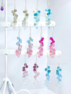 925 Sterling Silver Cascading Crystal Vine Earrings • Multicolor Gradient Swarovski Dangle • 5–7cm Sparkling Jewelry • 1127 Designs