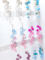 925 Sterling Silver Cascading Crystal Vine Earrings • Multicolor Gradient Swarovski Dangle • 5–7cm Sparkling Jewelry • 1127 Designs