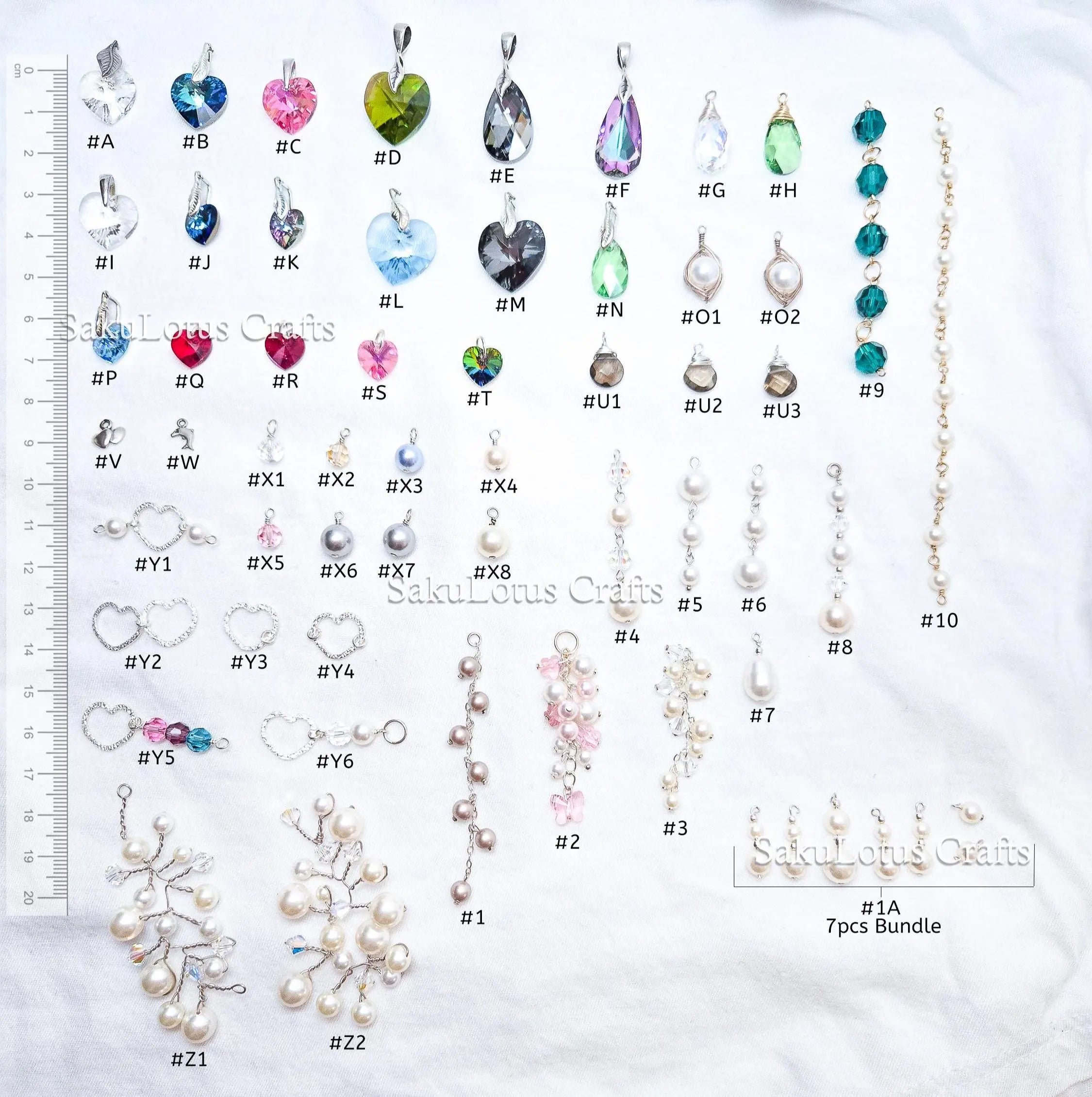 U Pick Swarovski Crystal Pendant • Pearl & Crystal Charm • Sterling Silver or 14K Gold Filled • DIY Add-On Pendant