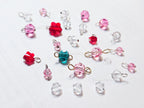 24pc Swarovski Crystal Connector Lot • Round Bicone Flower Beads • Sterling Silver & Gold Filled Loops • Jewelry Making