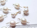 11pc Pearl Connector Bundle • Freshwater & Swarovski Pearl Charms • 925 Sterling Silver & 14K Gold Filled • Jewelry Making