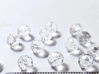 14pcs 6mm Clear Faceted Glass Beads • Round Disco Cut Loose Beads • Jewelry Making Supplies • DIY Bracelet Earrings