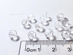14pcs 6mm Clear Faceted Glass Beads • Round Disco Cut Loose Beads • Jewelry Making Supplies • DIY Bracelet Earrings