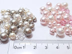 Mixed Swarovski Pearl Connector Charms • 925 Sterling Silver Loops • Greige or Rosaline Pink Pearl Drops • Jewelry Making Supplies