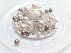 Mixed Swarovski Pearl Lot • Sterling Silver Headpins • 4–6mm Pearls • Jewelry Making Scrap Destash