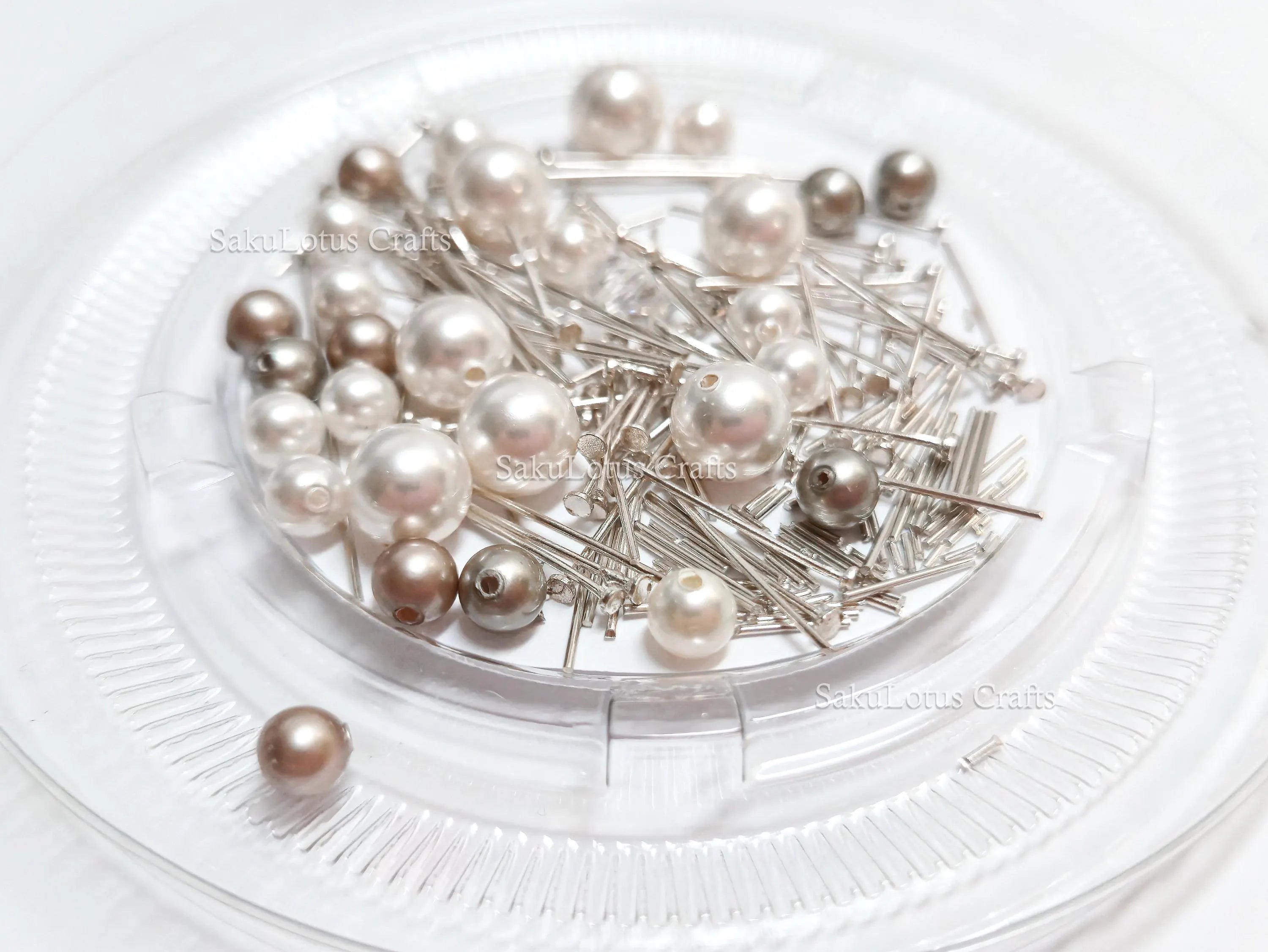Mixed Swarovski Pearl Lot • Sterling Silver Headpins • 4–6mm Pearls • Jewelry Making Scrap Destash