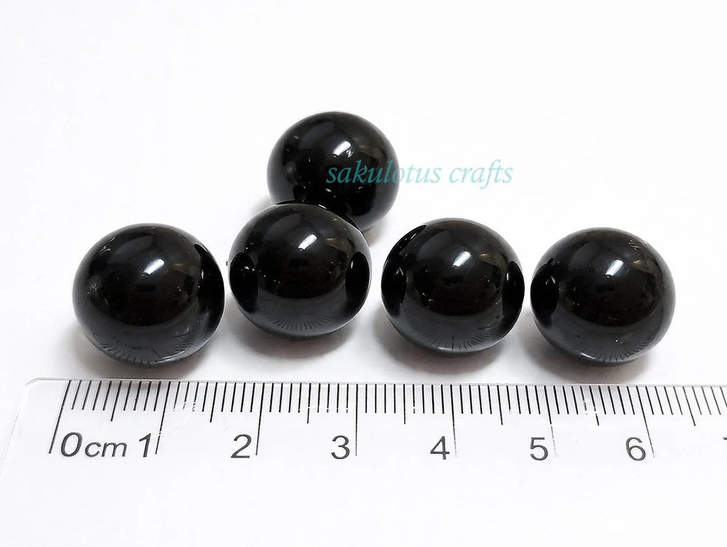 5pcs 14mm Swarovski Mystic Black Pearls • Large Crystal Pearls • Rare Austria Beads • Jewelry Making Supplies