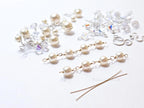 Vintage Swarovski Pearl & Crystal Handmade Connectors • Sterling Silver & Gold Filled • Jewelry Making Supplies Destash