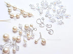 Vintage Swarovski Pearl & Crystal Handmade Connectors • Sterling Silver & Gold Filled • Jewelry Making Supplies Destash