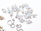 Vintage Swarovski Pearl & Crystal Handmade Connectors • Sterling Silver & Gold Filled • Jewelry Making Supplies Destash