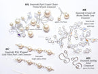 Vintage Swarovski Pearl & Crystal Handmade Connectors • Sterling Silver & Gold Filled • Jewelry Making Supplies Destash