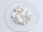 White Freshwater Pearl & Swarovski Crystal Jewelry Lot • 4–9mm Pearls • Pearl & Crystal Beads • Jewelry Making Supplies