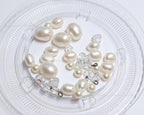 White Freshwater Pearl & Swarovski Crystal Jewelry Lot • 4–9mm Pearls • Pearl & Crystal Beads • Jewelry Making Supplies