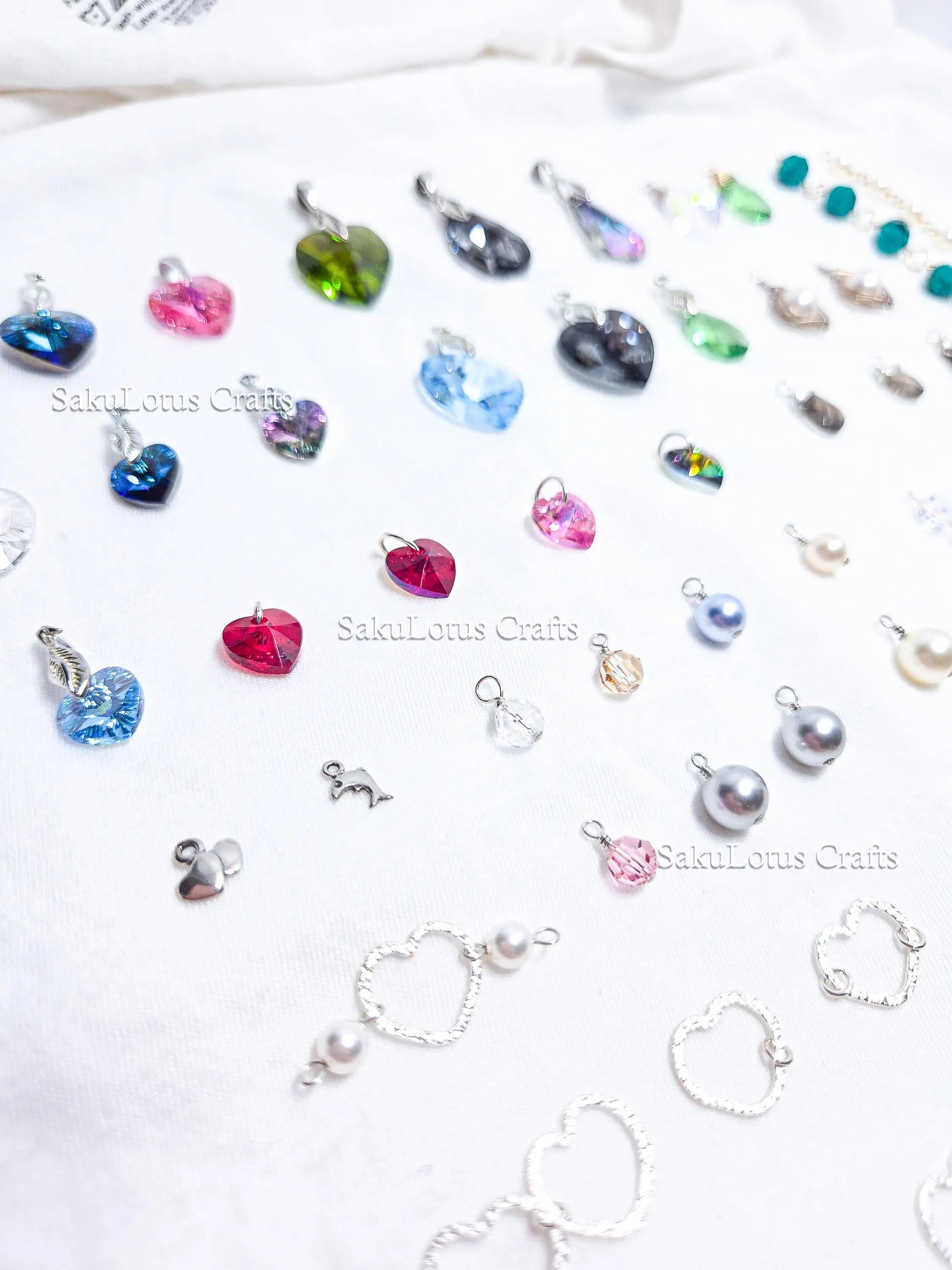 U Pick Swarovski Crystal Pendant • Pearl & Crystal Charm • Sterling Silver or 14K Gold Filled • DIY Add-On Pendant
