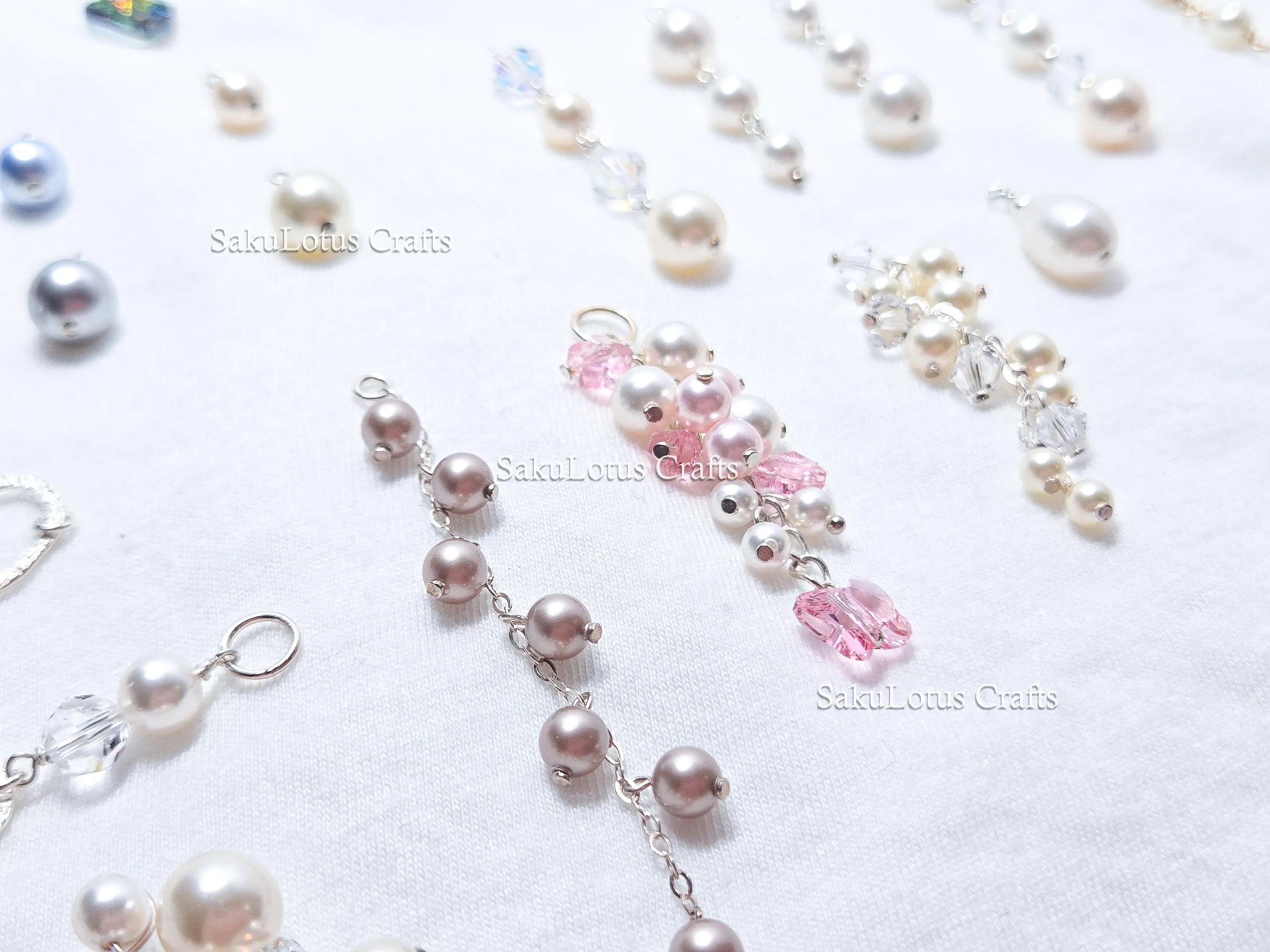 U Pick Swarovski Crystal Pendant • Pearl & Crystal Charm • Sterling Silver or 14K Gold Filled • DIY Add-On Pendant