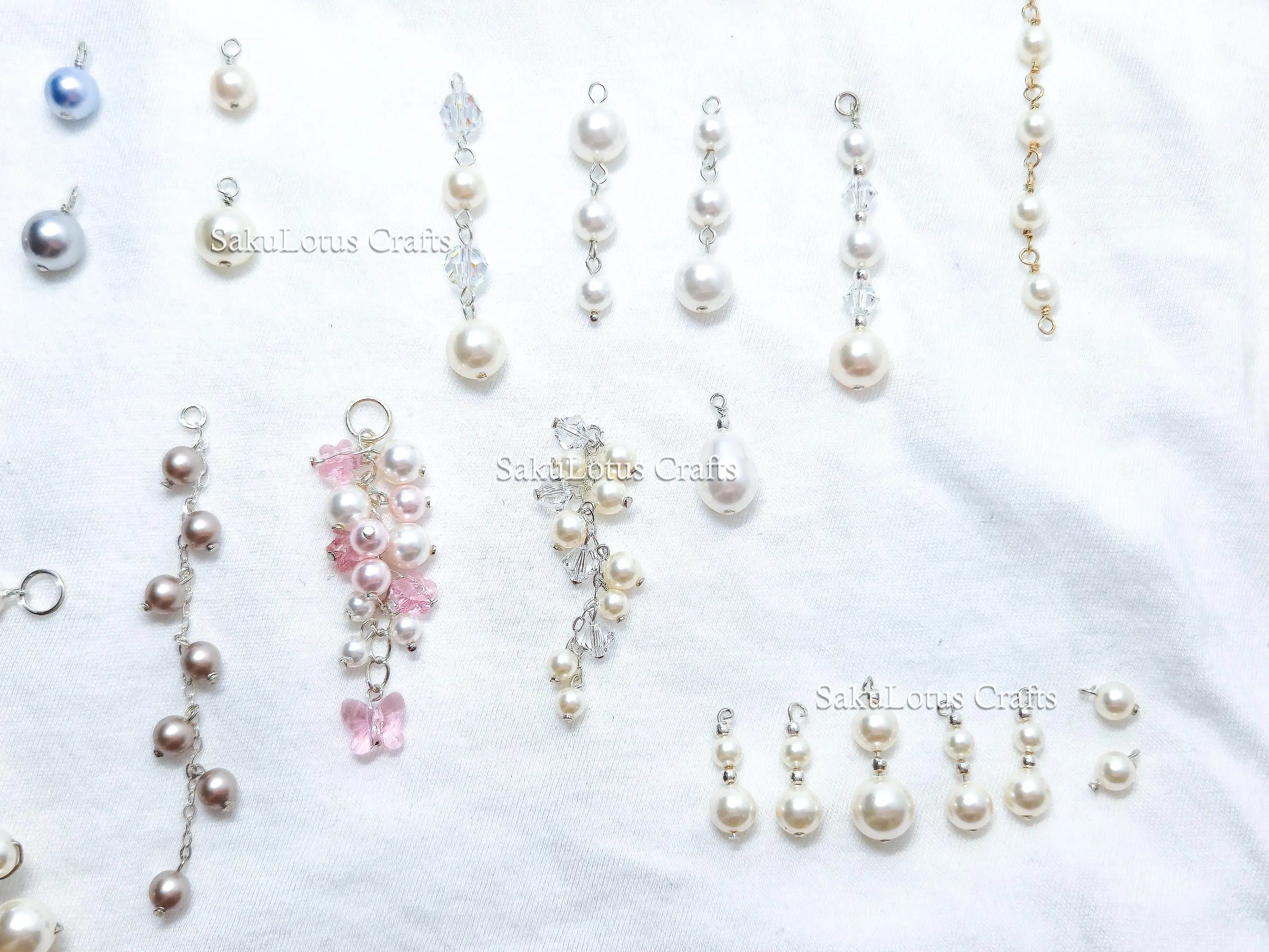 U Pick Swarovski Crystal Pendant • Pearl & Crystal Charm • Sterling Silver or 14K Gold Filled • DIY Add-On Pendant