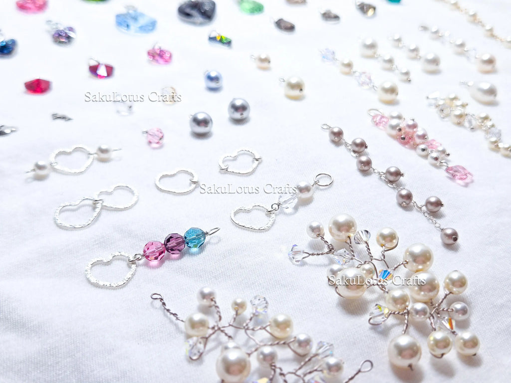 U Pick Swarovski Crystal Pendant • Pearl & Crystal Charm • Sterling Silver or 14K Gold Filled • DIY Add-On Pendant