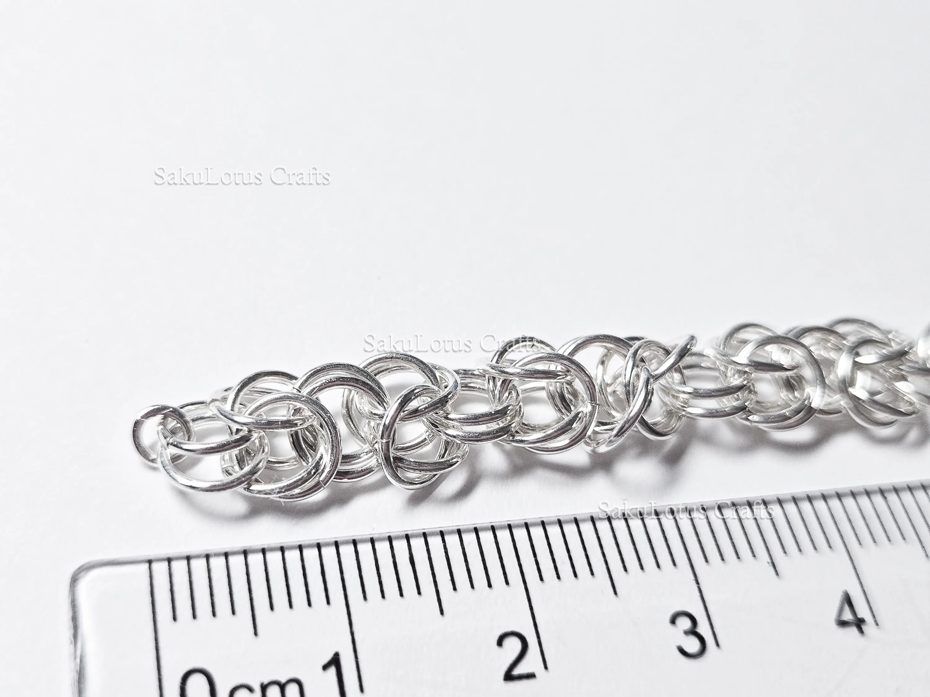 3.8gr Solid 925 Sterling Silver Byzantine Chain Section • 6.1mm 20ga Open Jump Rings • 7cm DIY Jewelry Supplies