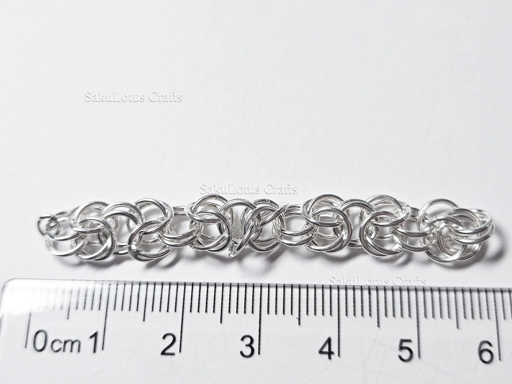 3.8gr Solid 925 Sterling Silver Byzantine Chain Section • 6.1mm 20ga Open Jump Rings • 7cm DIY Jewelry Supplies