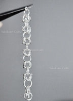 3.8gr Solid 925 Sterling Silver Byzantine Chain Section • 6.1mm 20ga Open Jump Rings • 7cm DIY Jewelry Supplies