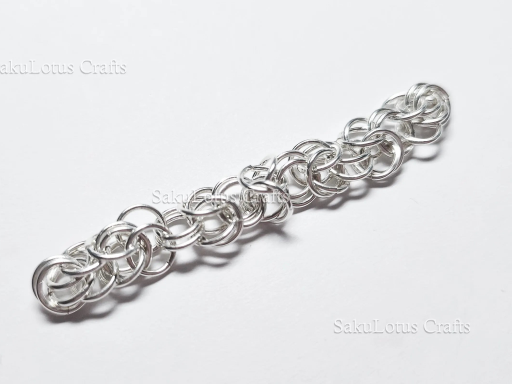 3.8gr Solid 925 Sterling Silver Byzantine Chain Section • 6.1mm 20ga Open Jump Rings • 7cm DIY Jewelry Supplies