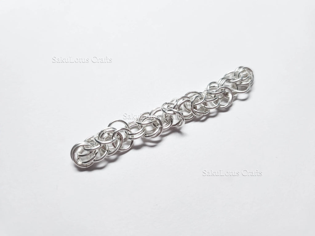 3.8gr Solid 925 Sterling Silver Byzantine Chain Section • 6.1mm 20ga Open Jump Rings • 7cm DIY Jewelry Supplies