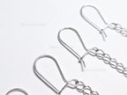 Solid 925 Sterling Silver Long Chain Drop Earrings • 6cm Fish Hook Dangle • Minimal Earrings or DIY Jewelry Base