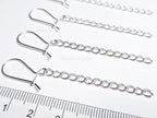 Solid 925 Sterling Silver Long Chain Drop Earrings • 6cm Fish Hook Dangle • Minimal Earrings or DIY Jewelry Base