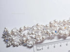 Handmade Swarovski Pearl & Crystal Cluster Bracelet – 925 Sterling Silver Vintage Style