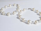 Swarovski Creamy White Pearl Crystal Bracelet • 925 Sterling Silver Vintage Handmade • 5 Styles A–E • 7"–7.5"