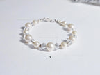 Swarovski Creamy White Pearl Crystal Bracelet • 925 Sterling Silver Vintage Handmade • 5 Styles A–E • 7"–7.5"