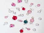 24pc Swarovski Crystal Connector Lot • Round Bicone Flower Beads • Sterling Silver & Gold Filled Loops • Jewelry Making