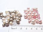 Mixed Swarovski Pearl Connector Charms • 925 Sterling Silver Loops • Greige or Rosaline Pink Pearl Drops • Jewelry Making Supplies