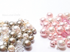 Mixed Swarovski Pearl Connector Charms • 925 Sterling Silver Loops • Greige or Rosaline Pink Pearl Drops • Jewelry Making Supplies
